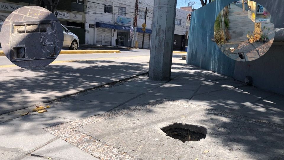 En calles de León y Guanajuato capital se ha reportado hoyos peligrosos en  vía pública