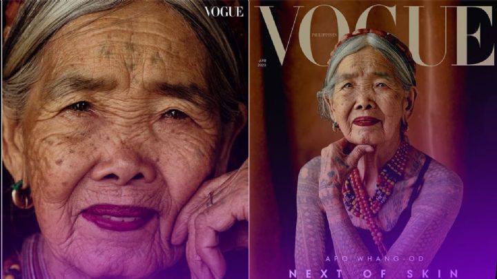 María Oggay, la tatuadora más longeva del mundo que posa en la portada de Vogue