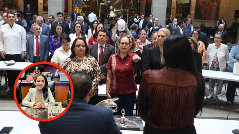 El senador Alejandro Armenta, presidente de la Mesa Directiva, tomó la protesta de ley a Tanya Carola Viveros Cházaro, como senadora, en sustitución de Claudia Esther Balderas
