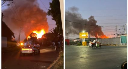 VIDEO: Intenso incendio consume la Central de Abasto en Iztapalapa