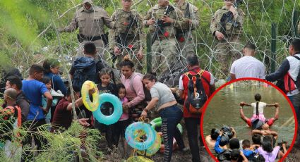“Vamos a ir para adelante, que sea lo que Dios quiera”: Migrantes se lanzan al Río Bravo
