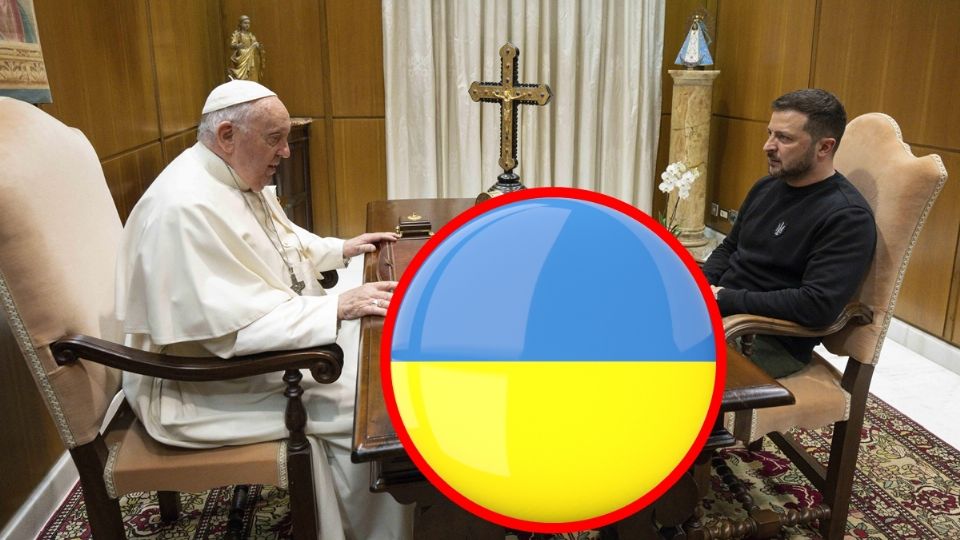 El Papa Francisco y el presidente de Ucrania.