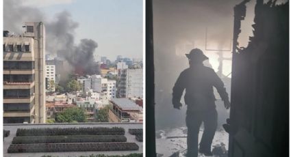 VIDEO: Incendio consume edificio en la Anzures; hay al menos 1 lesionado