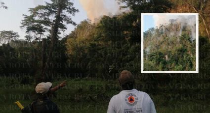 Fuerte incendio en la selva del Uxpanapa lleva 2 días sin poder ser sofocado