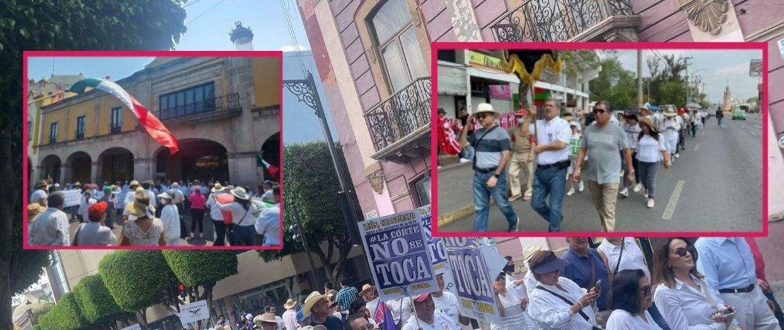 Marchan en Guanajuato en defensa de la Corte