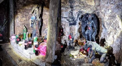 En túnel de huachicol encuentran altares a la Santa Muerte y Satán, en Cuautepec
