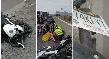 Motociclistas se estampan contra autos detenidos en la México-Pachuca | VIDEO