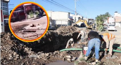 Enorme fuga de agua en Mineral de la Reforma; Caasim ya repara | VIDEO