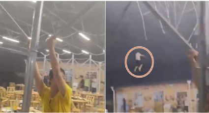 VIDEO: Comensales salen volando de restaurante por fuertes rachas de viento