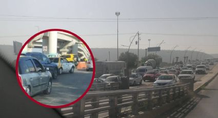 Tráfico en bulevar Colosio por accidente a la altura del Cuartel Policía Estatal La Paz