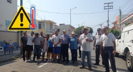 “Sin luz, no pudimos dormir del calor”, vecinos bloquean calle en Veracruz