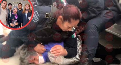 Policías y funcionarios de Pachuca libran proceso judicial, sometieron a una mujer en el piso