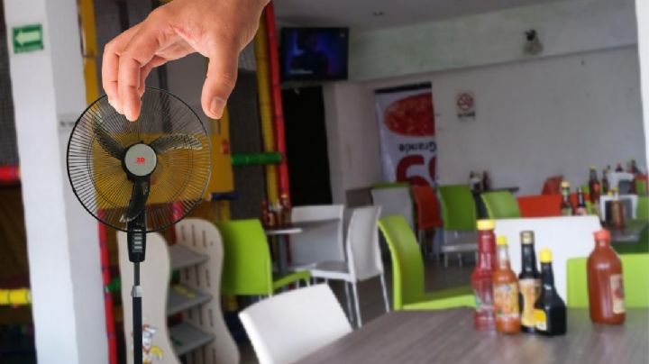 ¿Y cómo está el calor en Pachuca? Joven roba ventilador de una pizzería