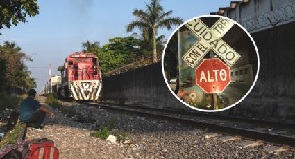 Mujer y camioneta son arrastradas por tren en el puerto de Veracruz