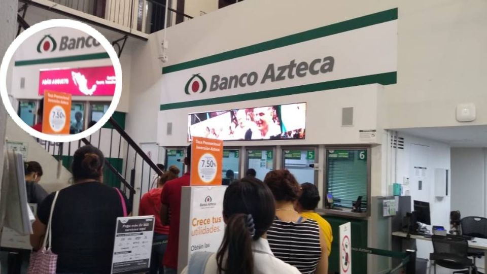 Adán Augusto, en la pantalla electrónica de Banco Azteca, ubicado en la calle 5 de Mayo, en León.