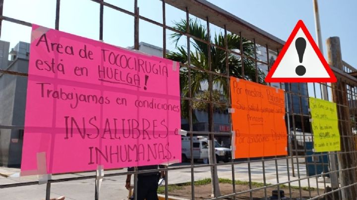 Con carteles en Torre Pediátrica, personal exige condiciones dignas del hospital