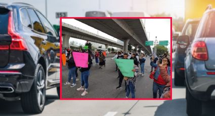 Bloqueos simultáneos de maestros afectan la carretera México-Pachuca; tome precauciones