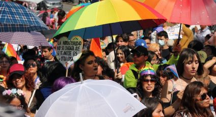 “El amor no es crimen, tu homofobia sí”: marcha del orgullo LGBT+ en Pachuca | FOTOS