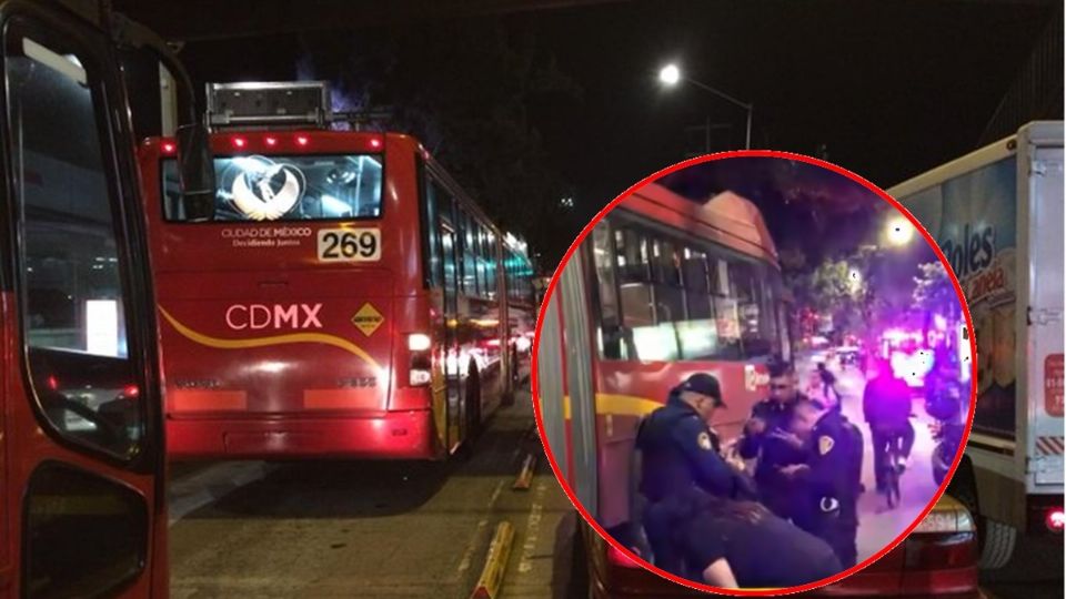 Metrobús choca con motociclistas en Insurgentes; hay un muerto