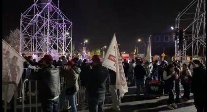 Para celebrar con Delfina Gómez, simpatizantes se reúnen en centro de Toluca