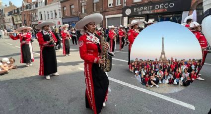 Marching band de Tuxpan deleita a espectadores en París, Francia