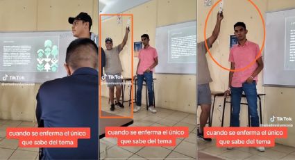 VIDEO | “Con el último aliento”: estudiante expone en clase con todo y suero