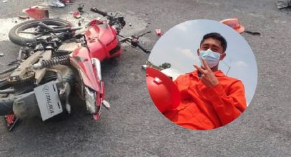 Axel, trabajador que murió en accidente de moto en Minatitlán, Veracruz