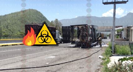 Incendio de camioneta con productos químicos genera alarma en Nogales