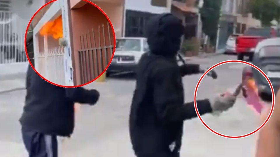 VIDEO: Lanzan bomba molotov contra casa de joven denunciada por matar a un gato