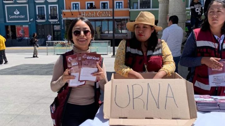 Por esto hay módulos de Morena en plazas públicas de Hidalgo