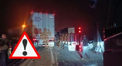 Suman 7 horas cerrada caseta de La Esperanza por accidente en autopista de Veracruz