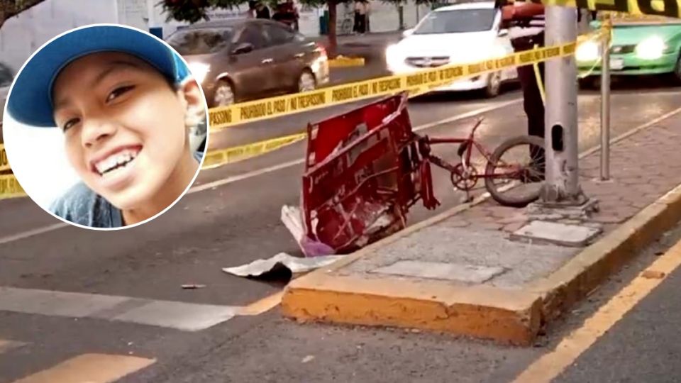 El automovilista huyó luego de atropellar a Jorge y a su mamá que iban en un triciclo.