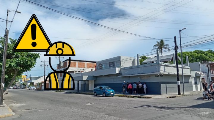 Elevador industrial cae y lesiona a tres empleados en bodega de Veracruz