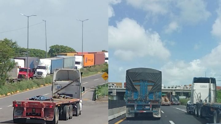 Saturación en la Aduana de Veracruz causa caos vial en acceso al puerto