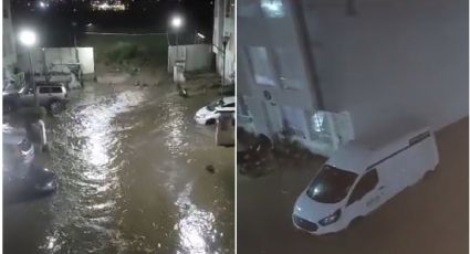 VIDEO: se desborda canal de aguas negras e inunda fraccionamiento en Chalco