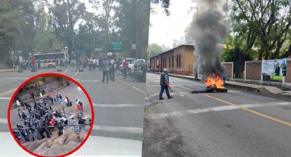 VIDEO | Comerciantes se enfrentan contra policías en Pátzcuaro; autoridades clausuraron mercado municipal