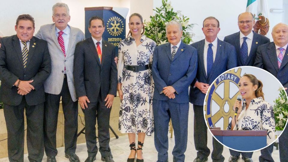 Libia Dennise García, titular de la Sedeshu, recibió la presea del Club Rotario “Paul Harris”, convirtiéndola en la primera socia honoraria.