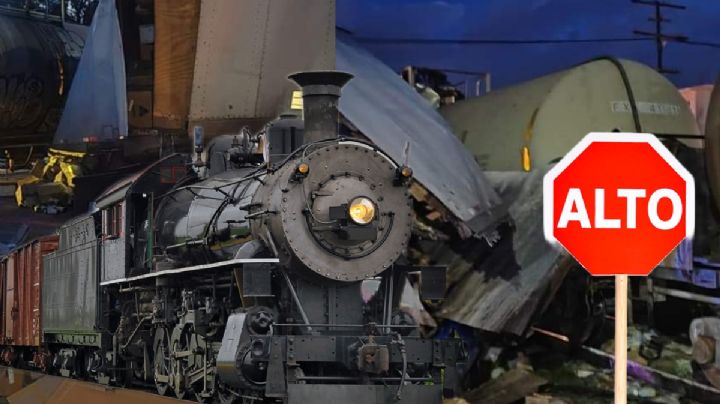 Tren arrolla a tráiler en vías de Hidalgo; conductor logra sobrevivir