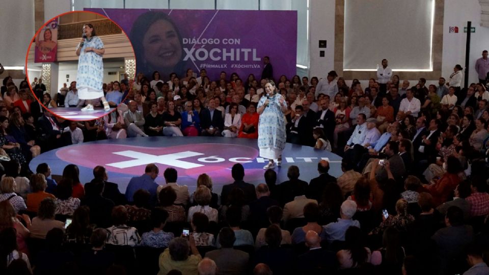 Xóchitl Gálvez habló en León ante un público de 800 personas, principalmente empresarios.