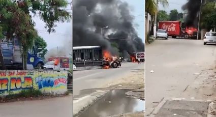 VIDEO | Queman 6 vehículos en carretera Acapulco-Zihuatanejo