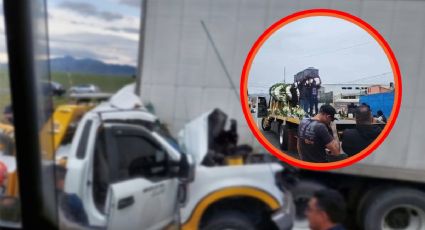 Con ataúd en grúa, despiden a chofer muerto en la México-Pachuca | FOTOS