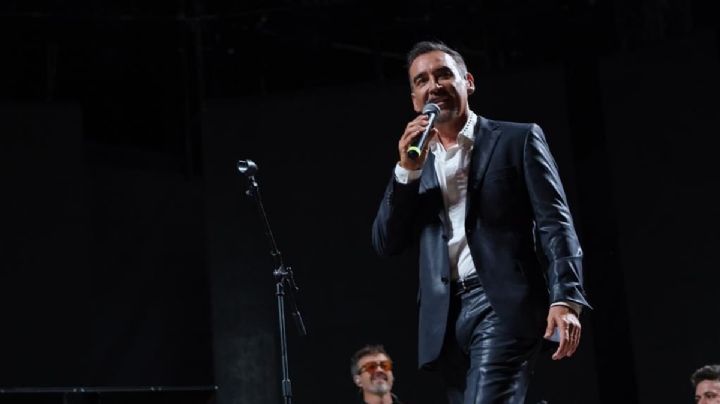 VIDEO | Esposo de Mara Lezama abre concierto de Alejandro Fernández