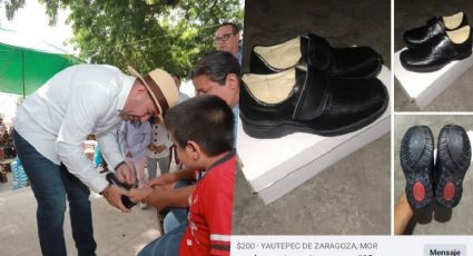 Venden zapatos escolares que diputado regaló en Morelos