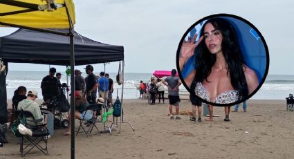 Bárbara de Regil graba película en playa de Chachalacas, Veracruz