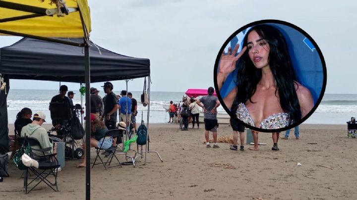Bárbara de Regil graba película en playa de Chachalacas, Veracruz
