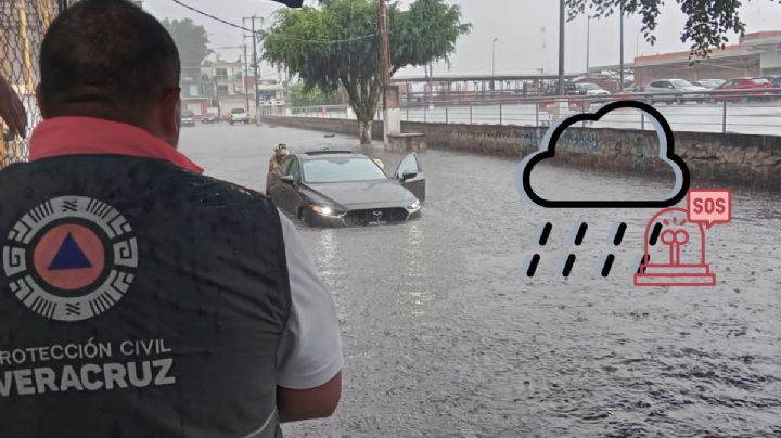 Lluvias vuelven a inundar calles de Xalapa este miércoles 30 de agosto