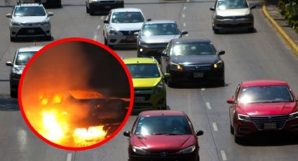 Auto incendiado en Circuito Interior: esta es la razón del tráfico en la zona