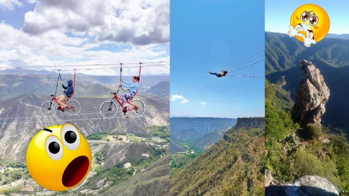 Tirolesa en bici y columpio al aire ¿te atreves? Solo en Peña del Aire, Huasca