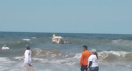 Familia poblana es rescatada de ahogarse en playas de Chachalacas, Veracruz