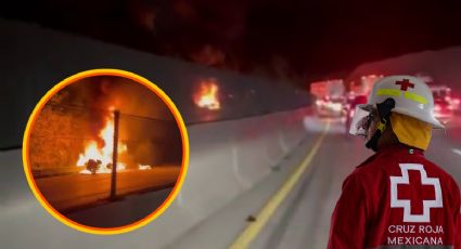 Carambola termina en explosión en autopista que pasa por Hidalgo | VIDEO